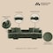 Manhattan Comfort 2-Piece Verandah 90.6 in. Sofa and 112 in. XL Sofa in Olive Green 2-SFLS1617-OG - alternate 7